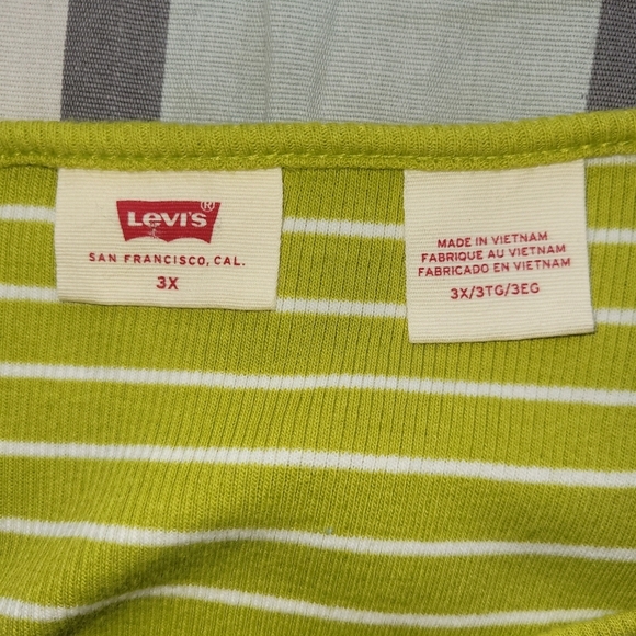 Levi's Honey Short Sleeve T in Pea Green, VGUC, Size 3X - Picture 6 of 7